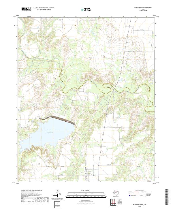 USGS Topographic Map – Truscott North