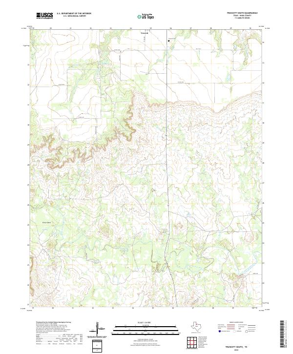 USGS Topographic Map – Truscott South