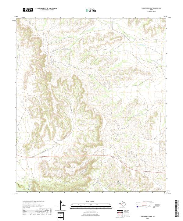 USGS Topographic Map – Twelvemile Camp