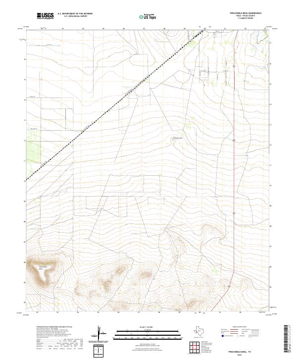 USGS Topographic Map – Twelvemile Mesa