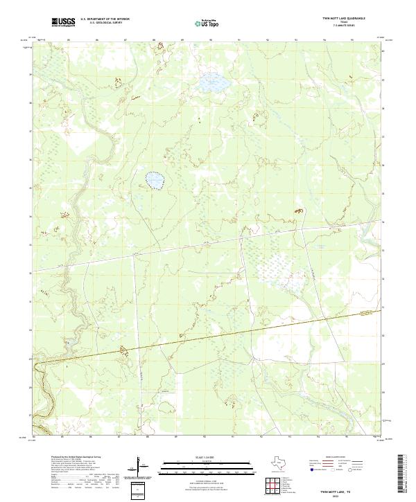 USGS Topographic Map – Twin Mott Lake