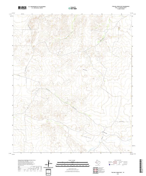 USGS Topographic Map – Two Mill Draw East