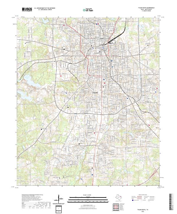 USGS Topographic Map – Tyler South