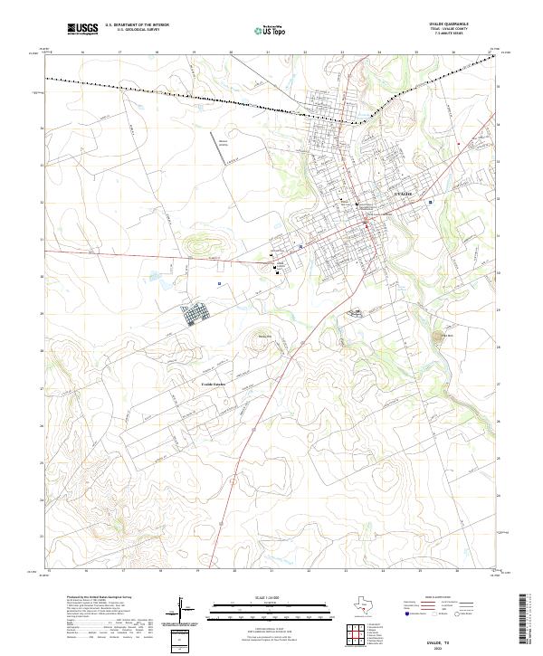 USGS Topographic Map – Uvalde