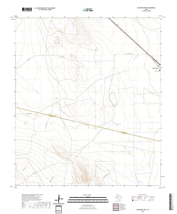 USGS Topographic Map – Valentine West
