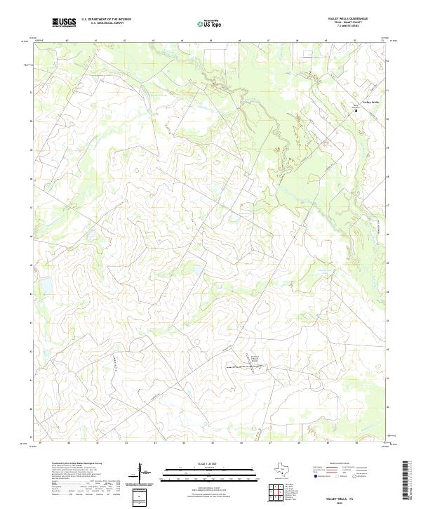 USGS Topographic Map – Valley Wells