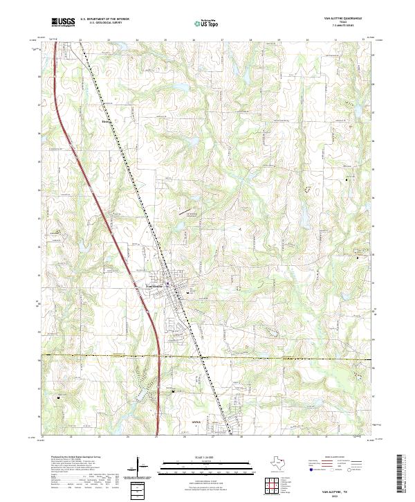 USGS Topographic Map – Van Alstyne