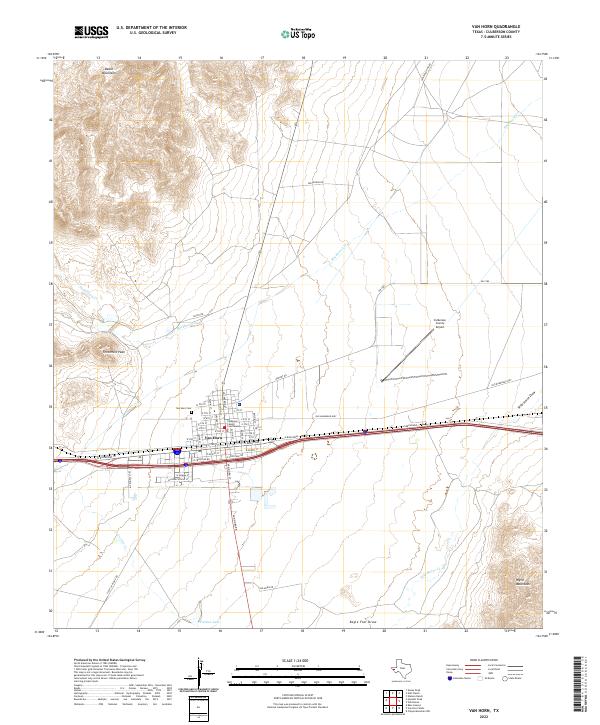 USGS Topographic Map – Van Horn