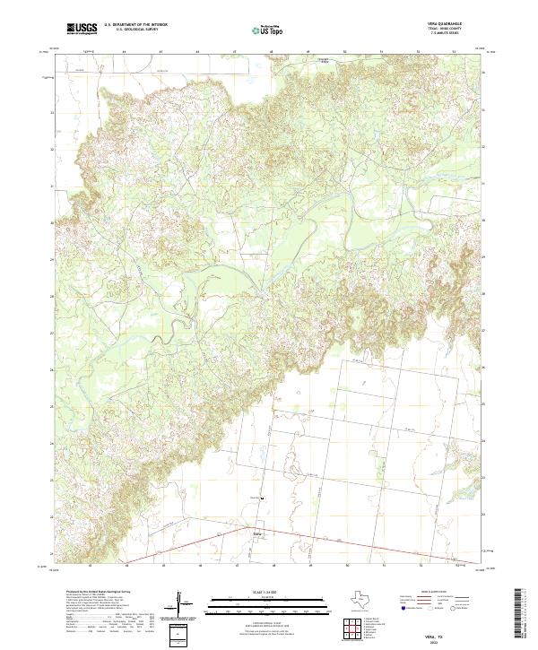 USGS Topographic Map – Vera