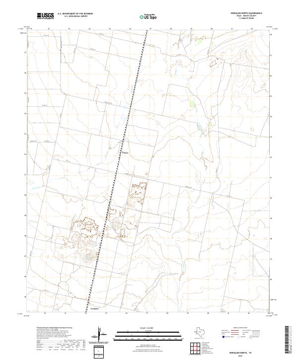 USGS Topographic Map – Verhalen North
