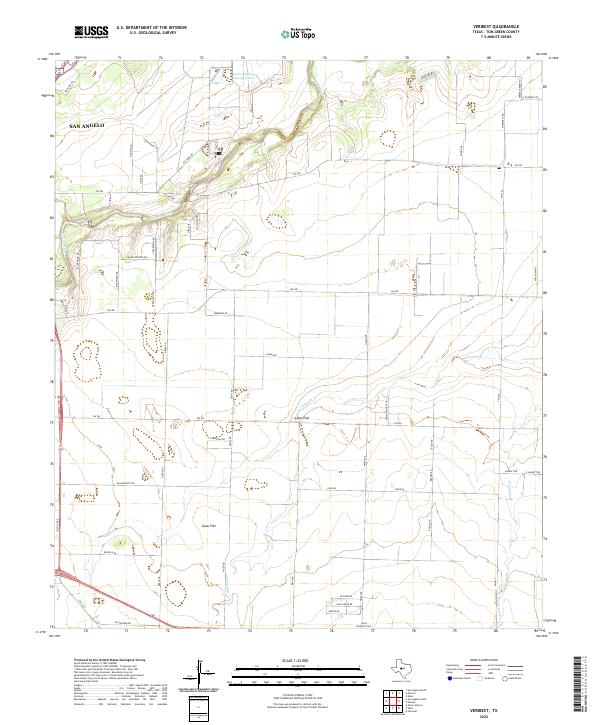 USGS Topographic Map – Veribest