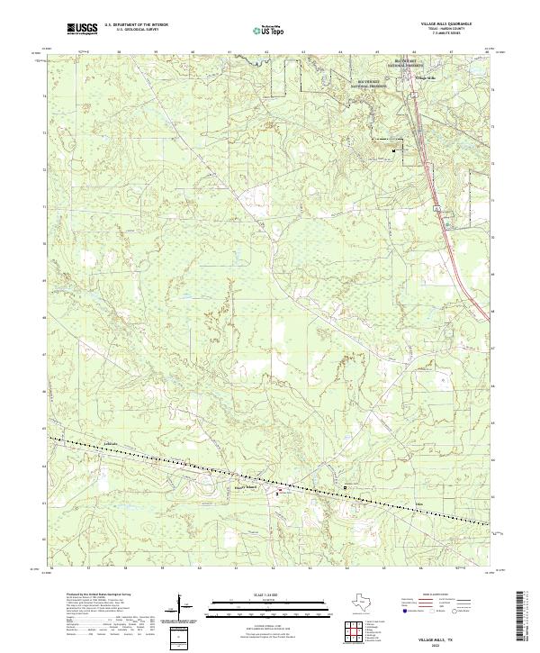 USGS Topographic Map – Village Mills