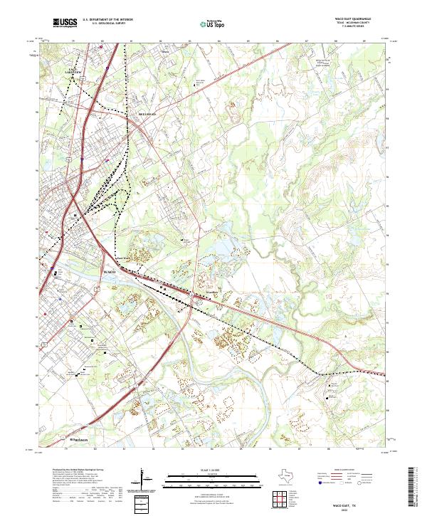 USGS Topographic Map – Waco East