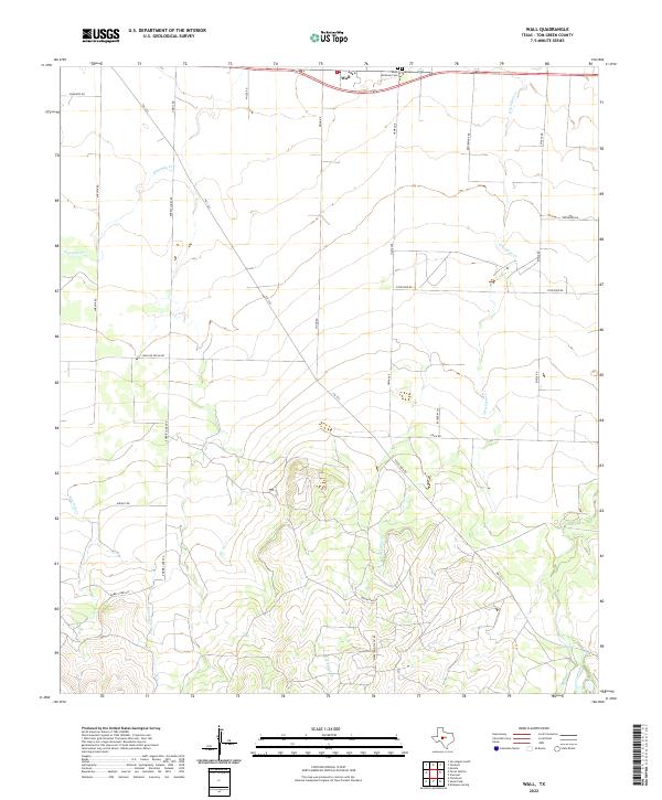 USGS Topographic Map – Wall