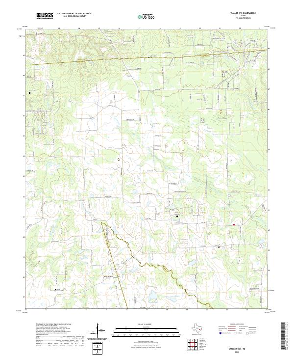 USGS Topographic Map – Waller NW