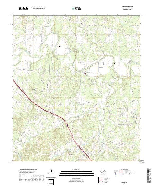 USGS Topographic Map – Waring