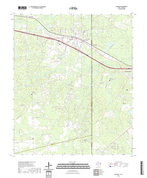 USGS Topographic Map – Waskom