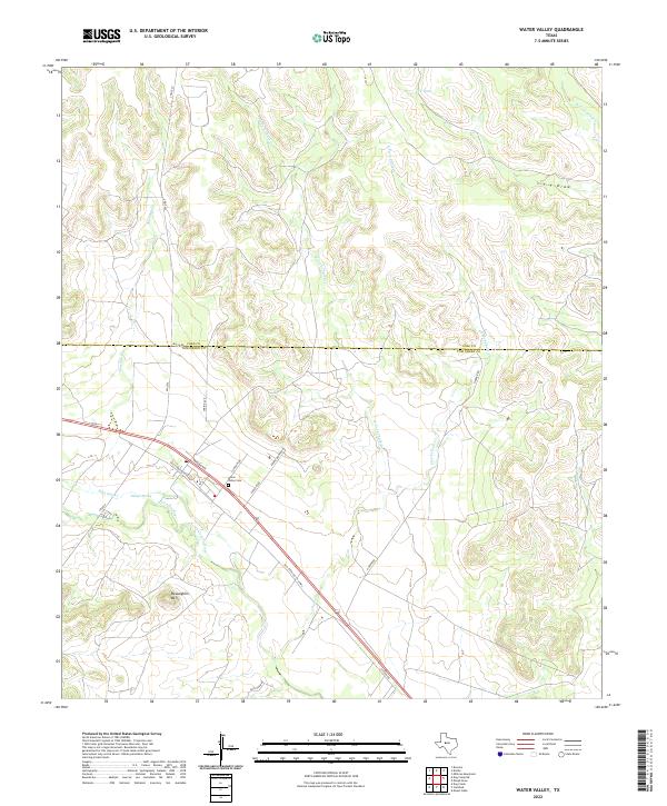 USGS Topographic Map – Water Valley