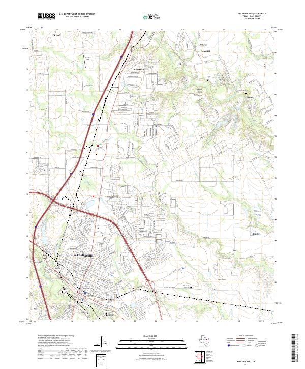 USGS Topographic Map – Waxahachie