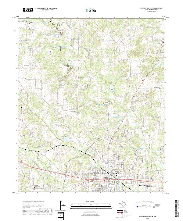 USGS Topographic Map – Weatherford North