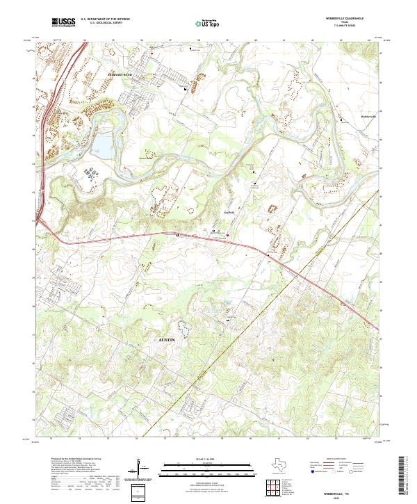 USGS Topographic Map – Webberville