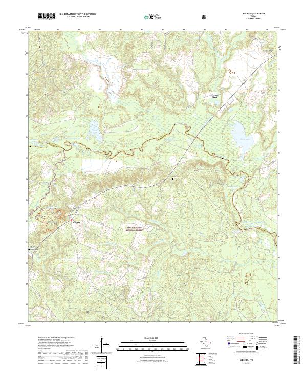 USGS Topographic Map – Weches