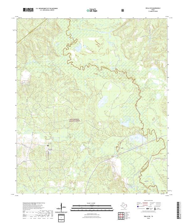USGS Topographic Map – Wells SW