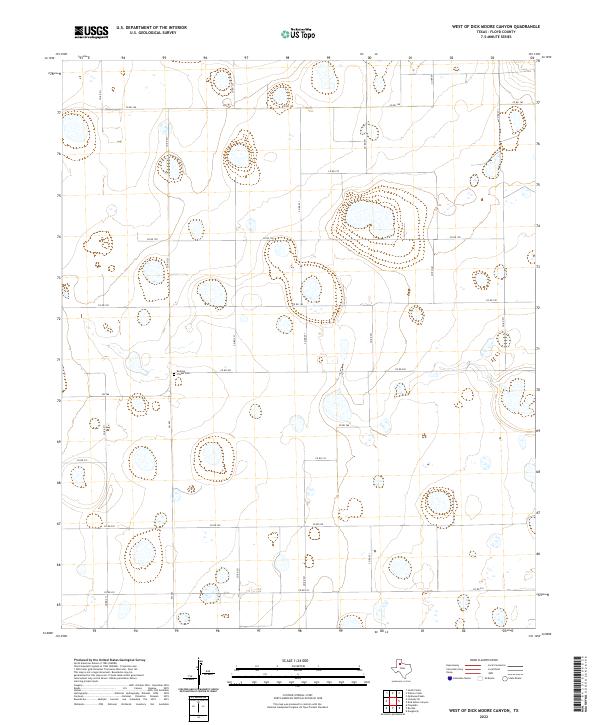 2022 Map of West of Dick Moore Canyon, 2022 Print