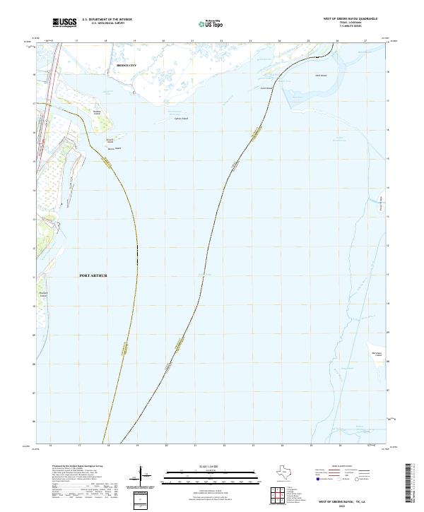 USGS Topographic Map – West of Greens Bayou