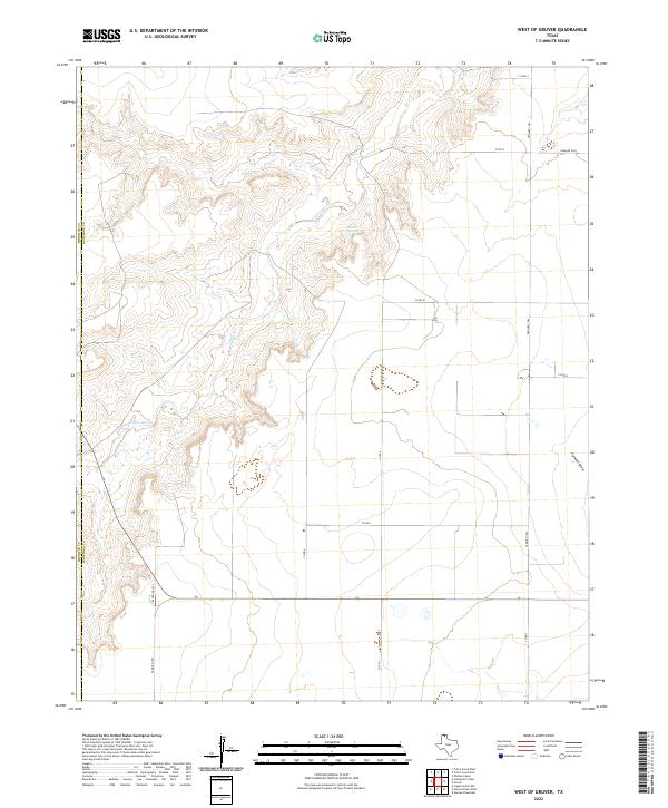 USGS Topographic Map – West of Gruver