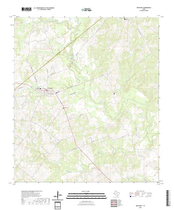 USGS Topographic Map – Westhoff