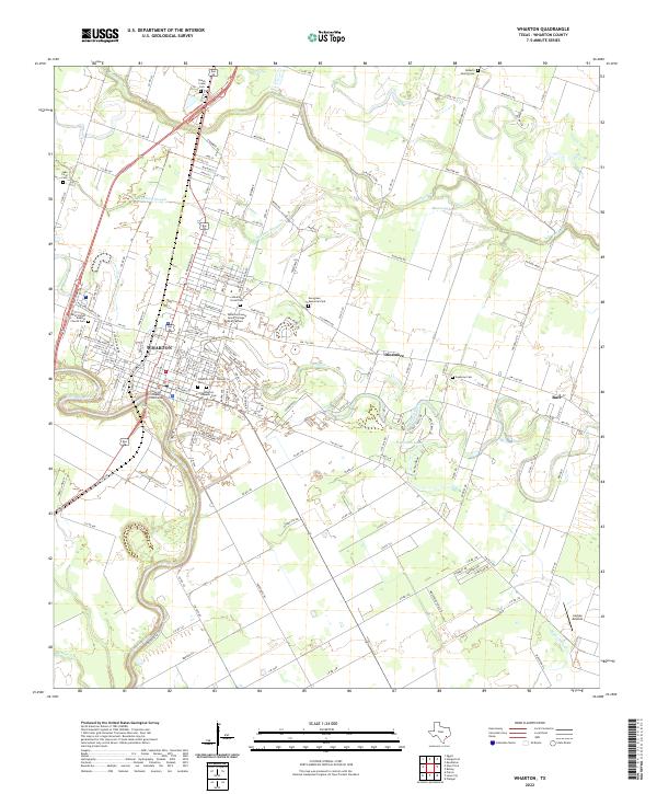 USGS Topographic Map – Wharton