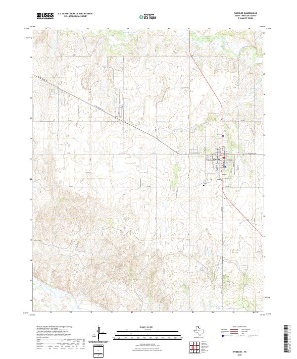 USGS Topographic Map – Wheeler