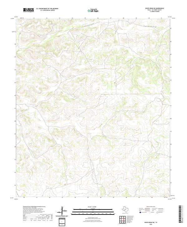 USGS Topographic Map – White Draw NE