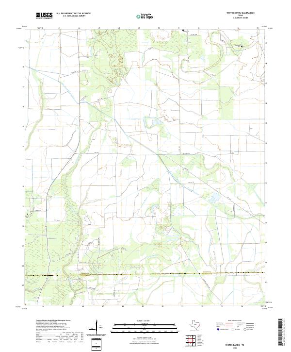 USGS Topographic Map – Whites Bayou