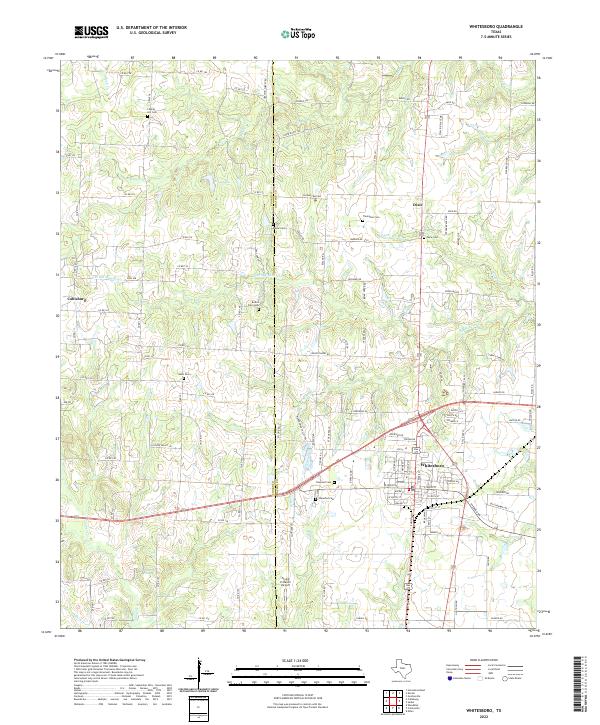 USGS Topographic Map – Whitesboro
