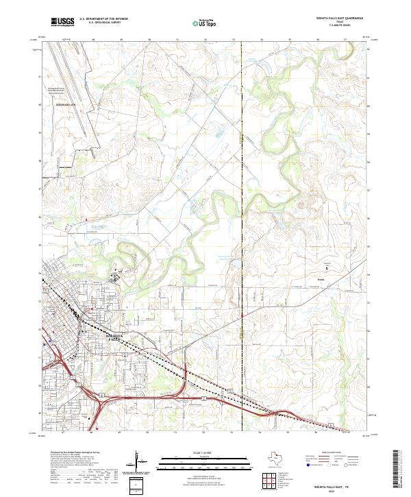 USGS Topographic Map – Wichita Falls East