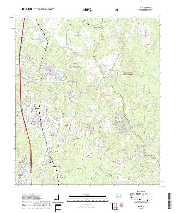 USGS Topographic Map – Willis