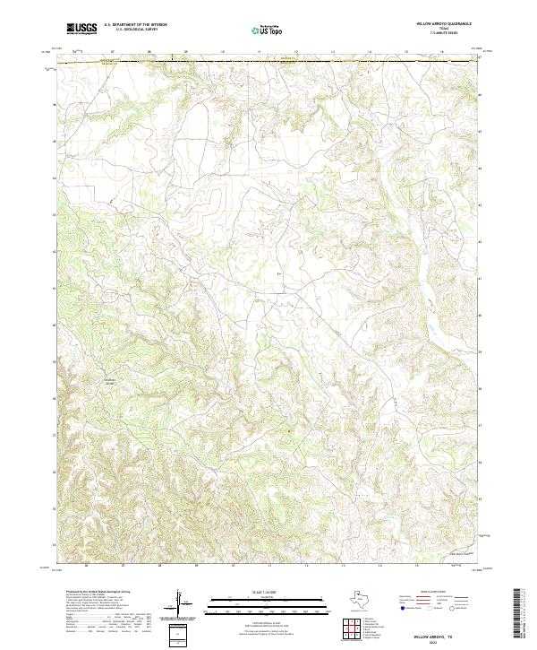 USGS Topographic Map – Willow Arroyo