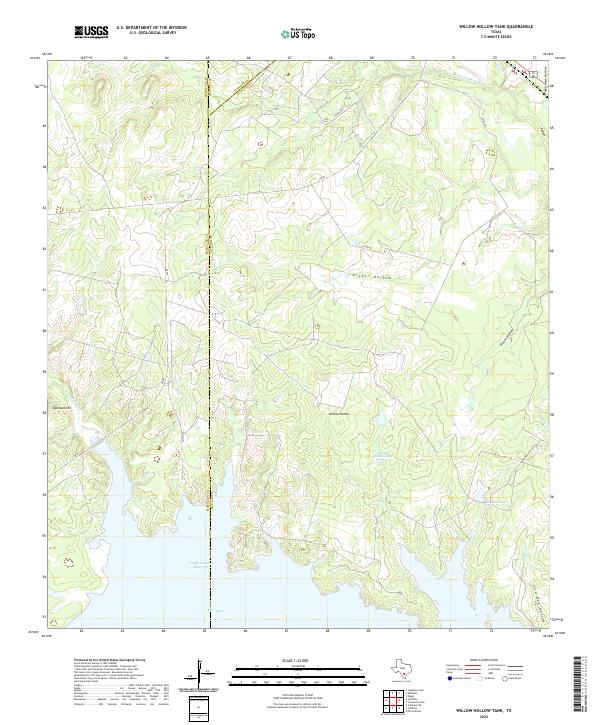 USGS Topographic Map – Willow Hollow Tank