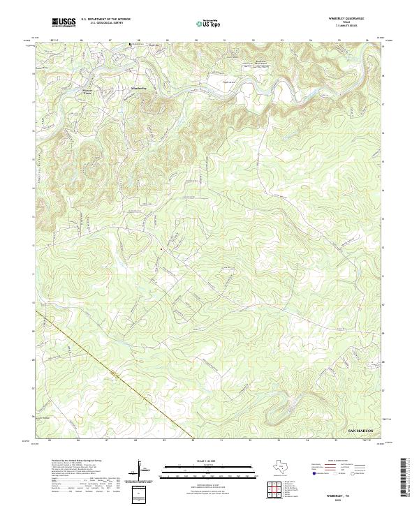 USGS Topographic Map – Wimberley