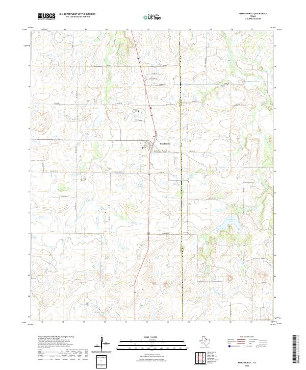 USGS Topographic Map – Windthorst