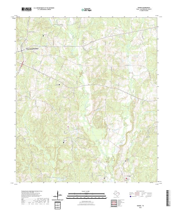 USGS Topographic Map – Woden