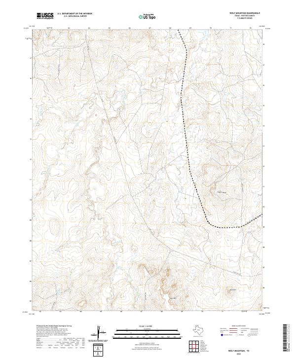 USGS Topographic Map – Wolf Mountain