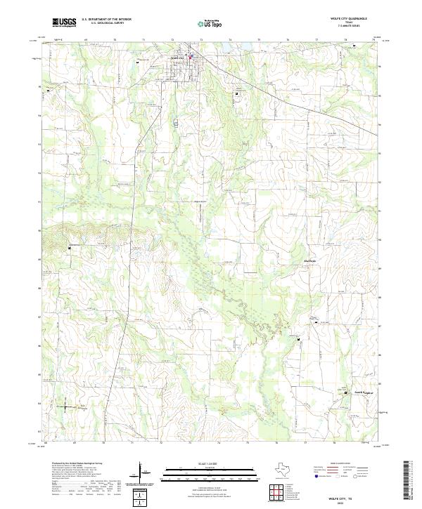 USGS Topographic Map – Wolfe City