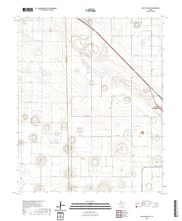 2022 Map of Wolfforth NE, 2022 Print
