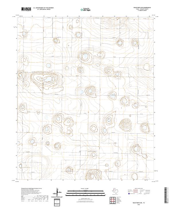 2022 Map of Wolfforth NW, 2022 Print
