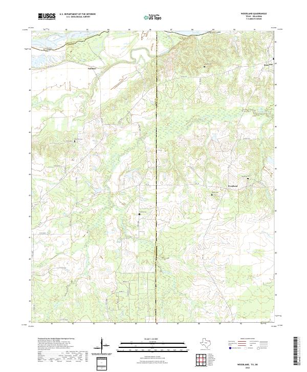 USGS Topographic Map – Woodland