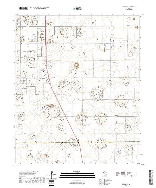 USGS Topographic Map – Woodrow