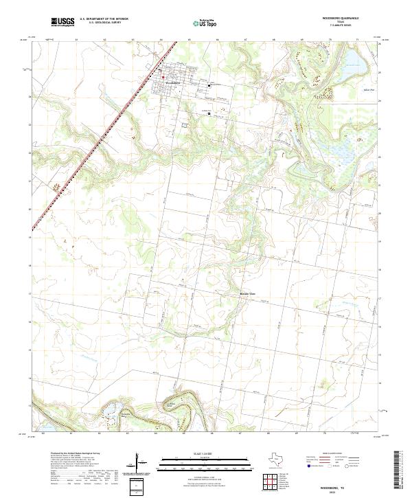 USGS Topographic Map – Woodsboro